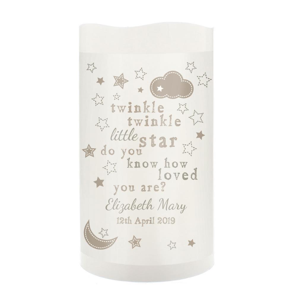 Personalised Twinkle Twinkle Nightlight LED Candle £8.99